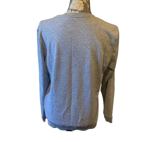 ADIDAS Gray Long Sleeve Logo T-shirt size medium - Picture 4 of 7